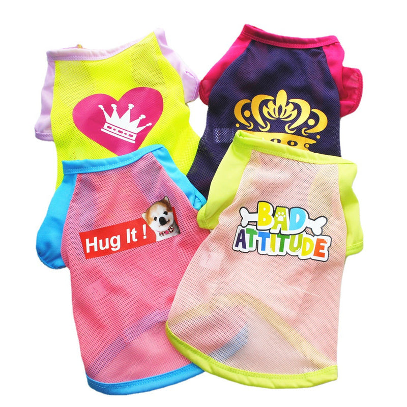 HKM-8197181 Casual Cotton Pet Vest T-Shirt Apparel for Small Dogs and Cats in Multiple Colors