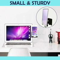 HKM-819859 Multi-Screen Display Stand with Side Screen Clip and Mobile Phone Holder - Adjustable Plastic Design
