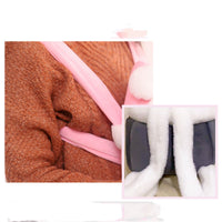 HKM-8199229 Cute Japanese and Korean Style Velvet Cat Backpack in Soft Gray, Pink, Light Gray, and Coffee Color - M and L Sizes Available