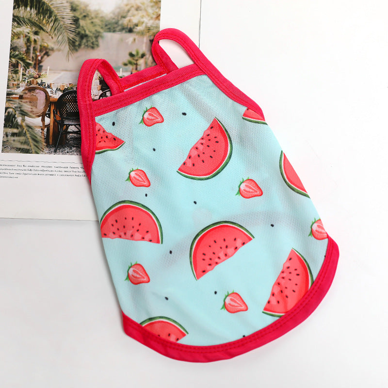 HKM-8199357 Summer Lightweight Vest for Small Dogs and Cats in Fun Fruit Designs