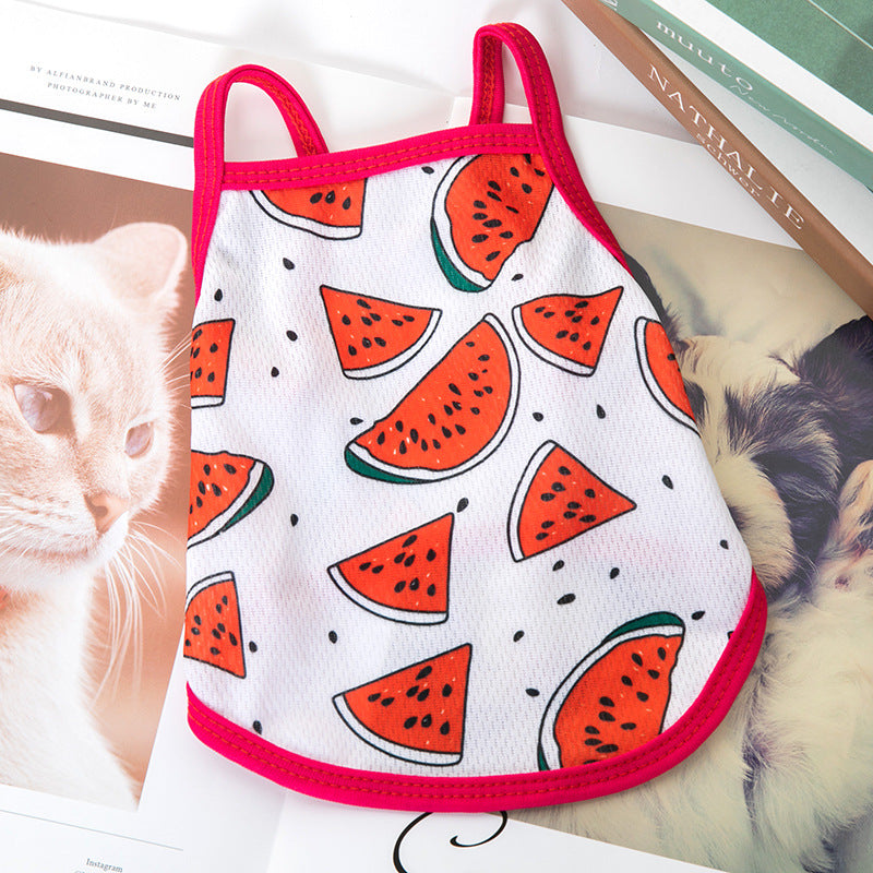 HKM-8199357 Summer Lightweight Vest for Small Dogs and Cats in Fun Fruit Designs
