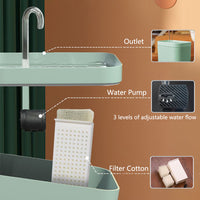 HKM-8200253 Automatic Cat Water Fountain with 1.5L Capacity and Adjustable Flow Modes for Healthy Hydration