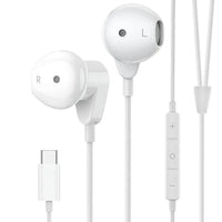HKM-820051 Wired Type-C Stereo Earphones with Noise Cancellation and Microphone for USB-C Devices