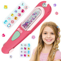 HKM-820115 Hair Gem Stamper Kit for Kids - DIY Jewel Hair Decoration Set for Girls 2-7 Years