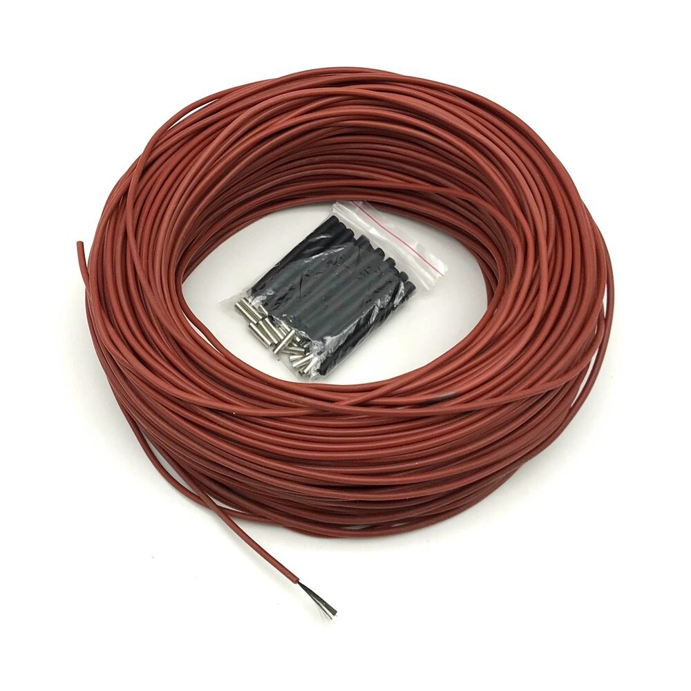 HKM-820371 High Temperature Resistant Carbon Fiber Heating Cable - Model CF-12-R-100R (100 Meters) for Floor Heating
