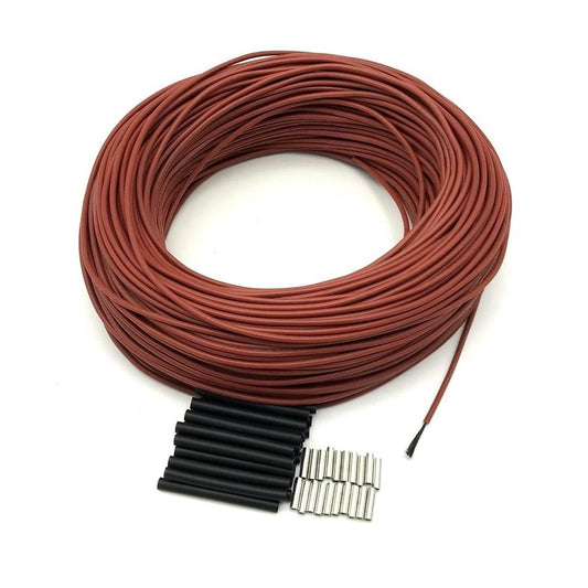HKM-820371 High Temperature Resistant Carbon Fiber Heating Cable - Model CF-12-R-100R (100 Meters) for Floor Heating