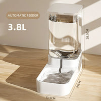 HKM-8204733 Transparent Plastic Automatic Pet Feeder and Water Dispenser with Large Capacity