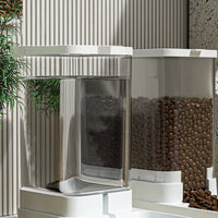 HKM-8204733 Transparent Plastic Automatic Pet Feeder and Water Dispenser with Large Capacity
