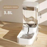 HKM-8204733 Transparent Plastic Automatic Pet Feeder and Water Dispenser with Large Capacity