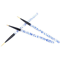 HKM-820627 Set of 3 Sequin Nail Art Brushes in Blue and Purple