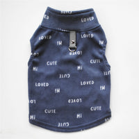 HKM-8206909 Thickened Fleece Vest Coat for Small Medium Dogs with Traction Ring ¨C Casual Autumn Winter Wear