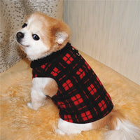 HKM-8206909 Thickened Fleece Vest Coat for Small Medium Dogs with Traction Ring ¨C Casual Autumn Winter Wear