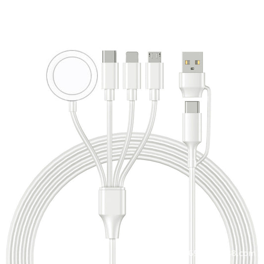 HKM-820691 4-in-1 USB Type-C Dual-Use Wireless Data Cable for Mobile Devices - Black & White Options