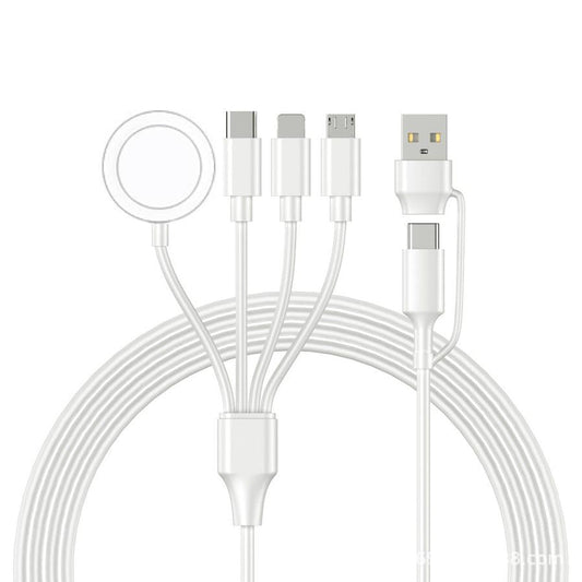 HKM-820691 4-in-1 USB Type-C Dual-Use Wireless Data Cable for Mobile Devices - Black & White Options
