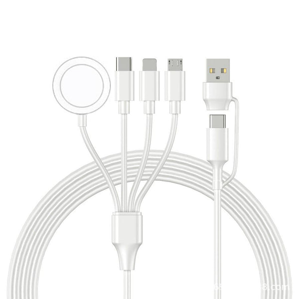HKM-820691 4-in-1 USB Type-C Dual-Use Wireless Data Cable for Mobile Devices - Black & White Options