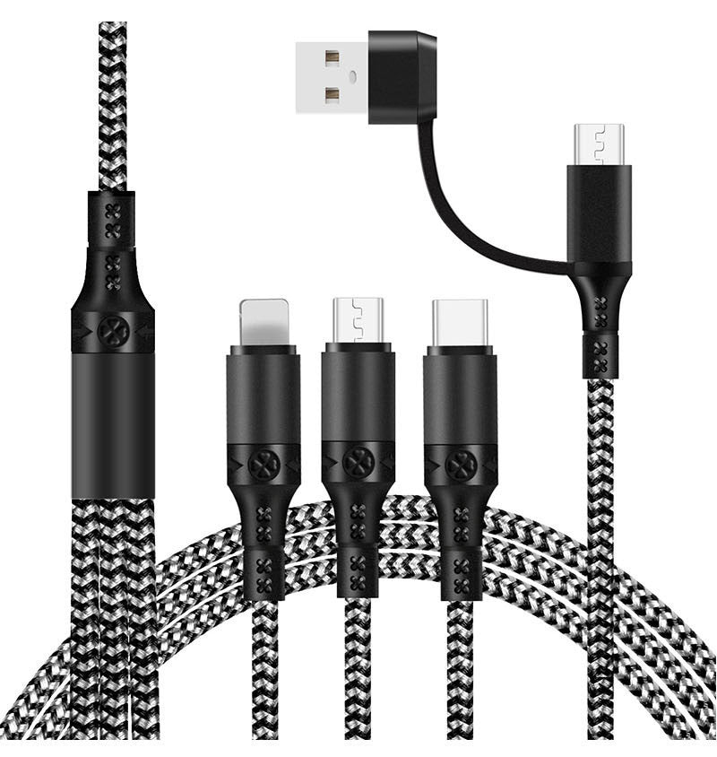 HKM-820691 5-in-1 Fast Charging Data Cable with TYPE C Interface for Mobile Devices and Laptops, 1.2m Length