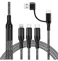 HKM-820691 5-in-1 Fast Charging Data Cable with TYPE C Interface for Mobile Devices and Laptops, 1.2m Length