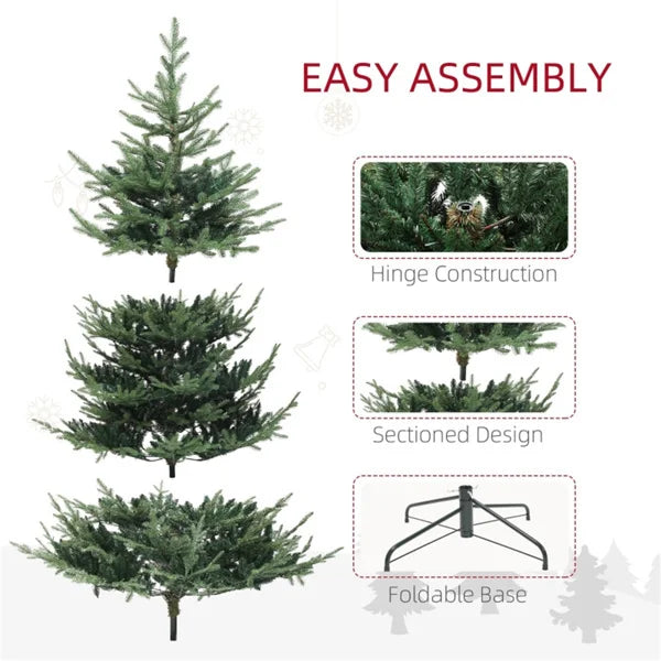 HKM-820755 Customizable 9 ft Eco-Friendly Christmas Tree with Metal Stand for Holiday Displays