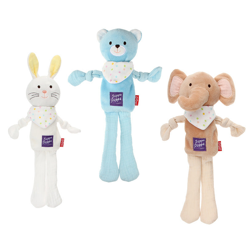 HKM-8208189 Milky Cute Sounding Plush Toy Dog Stick - Elephant, Bear, Raccoon Options Available
