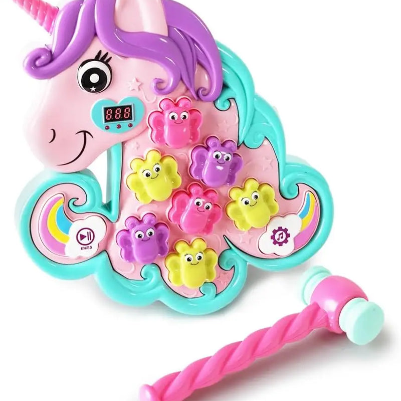 HKM-820819 Interactive Unicorn Hammer Mole Game for Kids Ages 5-13 - Educational Fun and Engagement