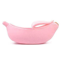 HKM-8208573 Cozy Banana-Shaped Pet Bed with Soft Plush Fabric for Dogs and Cats