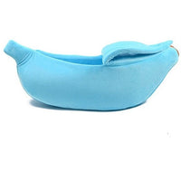 HKM-8208573 Cozy Banana-Shaped Pet Bed with Soft Plush Fabric for Dogs and Cats