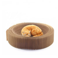 HKM-8208701 Foldable Corrugated Paper Cat Scratch Board and Toy with Cat Bowl ¨C ¦µ-50cm