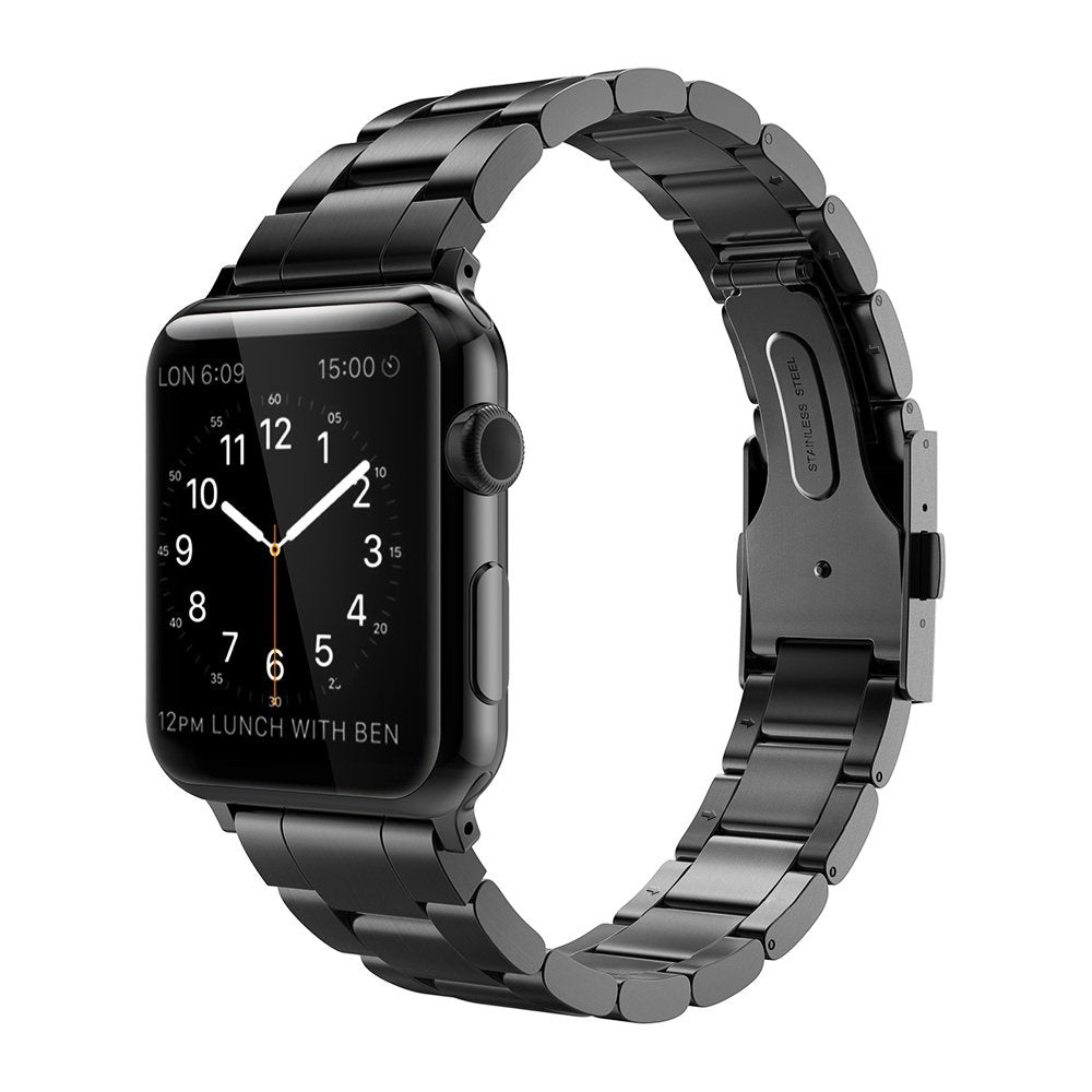 HKM-820883 Three Beads Stainless Steel Watch Strap for Apple Watch Series 1/2