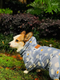 HKM-8209085 Fully Wrapped Waterproof Raincoat for Dogs - Available in Various Patterns and Sizes