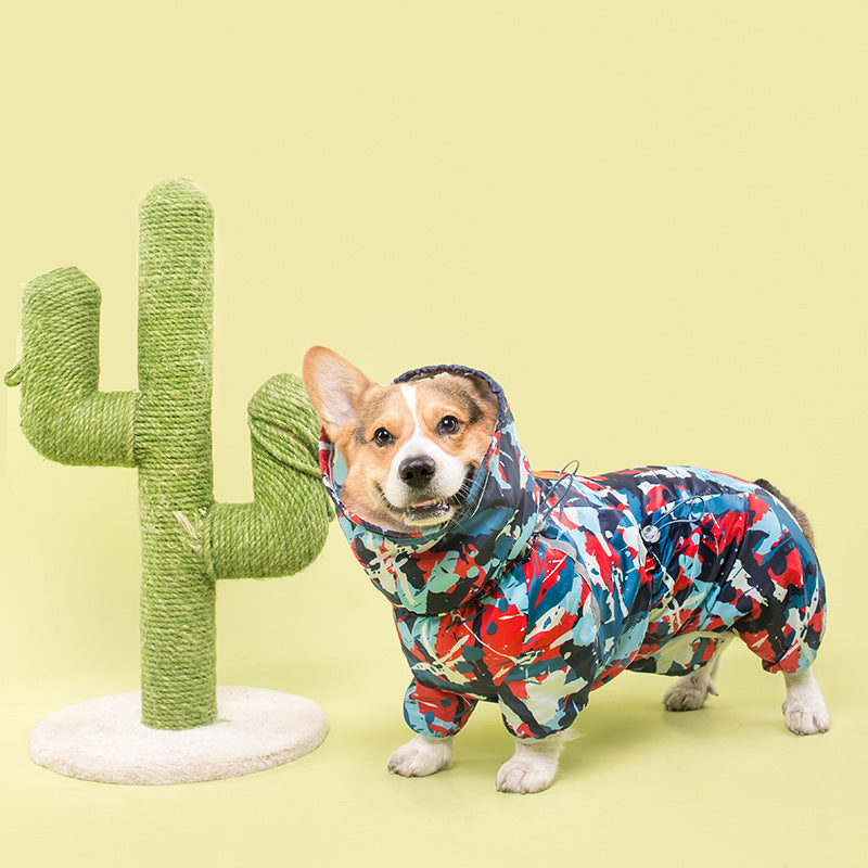 HKM-8209085 Fully Wrapped Waterproof Raincoat for Dogs - Available in Various Patterns and Sizes