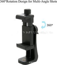 HKM-821011 Adjustable Smartphone Clip Tripod for Live Broadcast and Self-Timer Functions
