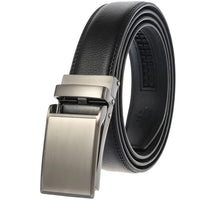 HKM-821011 Automatic Buckle Genuine Leather Belt for Men - Model LY33-1766-1