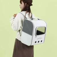 HKM-8210749 Large Capacity Transparent Cat Backpack with Window - Durable PVC Oxford Material, Holds Up to 6.5kg
