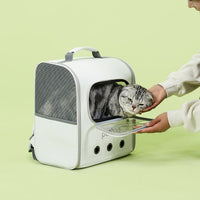HKM-8210749 Large Capacity Transparent Cat Backpack with Window - Durable PVC Oxford Material, Holds Up to 6.5kg