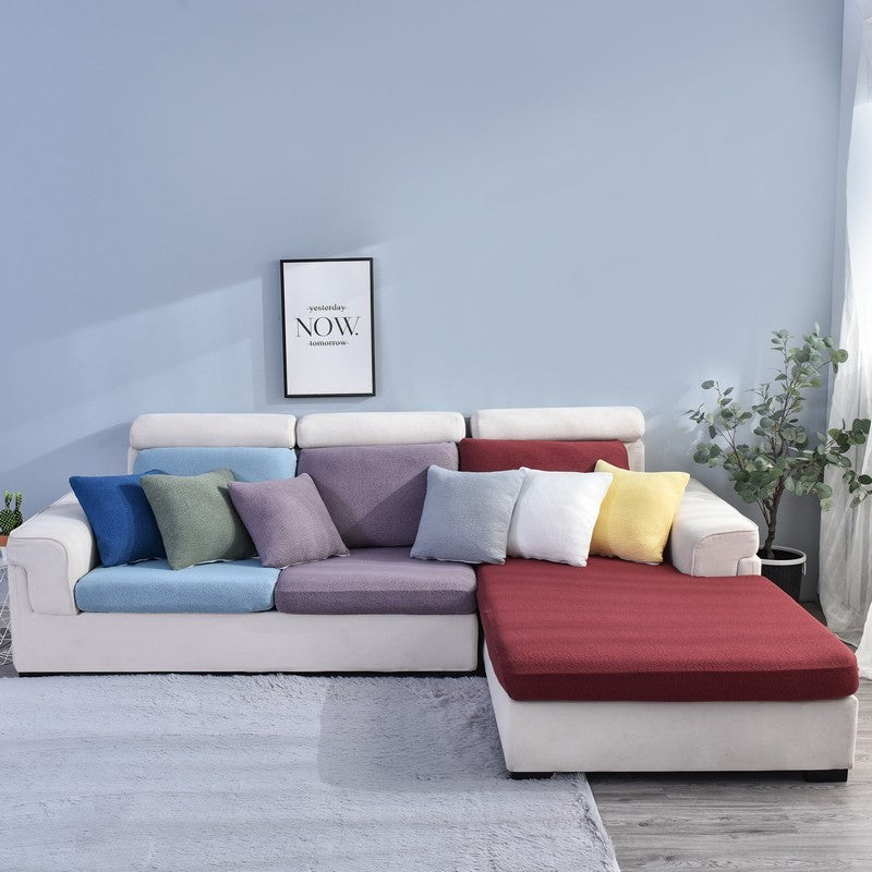 HKM-821203 Waterproof Seersucker Sofa Cover for Universal Fit - Dust and Protection Cover in Solid Color