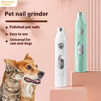 HKM-8212285 USB Rechargeable Pet Nail Trimmer - Sleek Design in White & Green, Includes Manicure Tools and Charging Cable