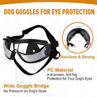 HKM-8212669 Windproof Dog Sunglasses for Large and Medium Breeds with Sun Protection and Anti-Fog Lens