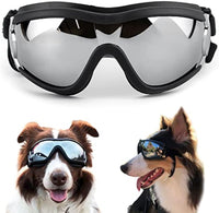 HKM-8212669 Windproof Dog Sunglasses for Large and Medium Breeds with Sun Protection and Anti-Fog Lens