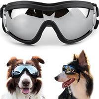 HKM-8212669 Windproof Dog Sunglasses for Large and Medium Breeds with Sun Protection and Anti-Fog Lens