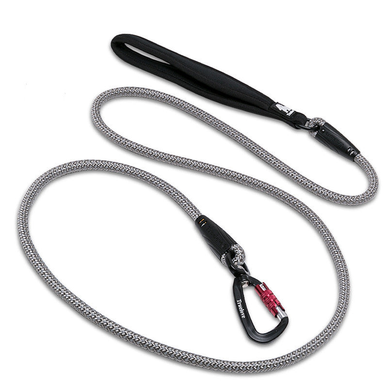 HKM-8214077 Reflective Nylon Dog Leash with Round Rope and Climbing Buckle - Available in Multiple Colors