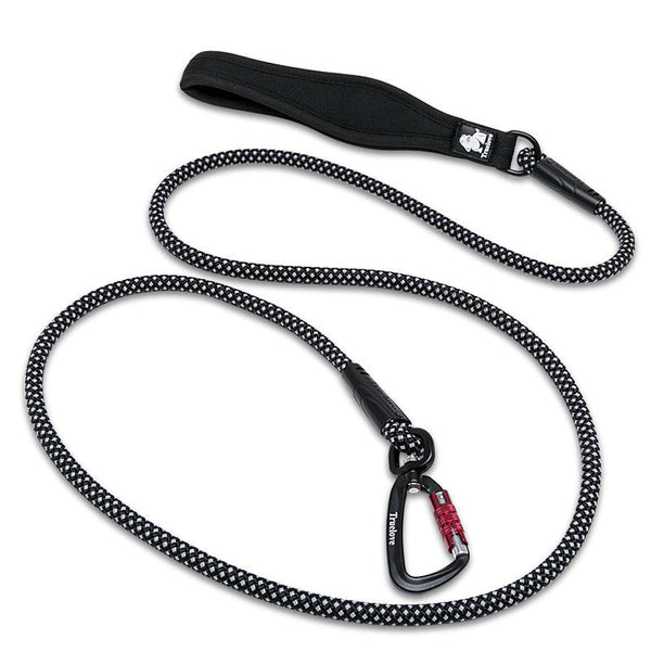 HKM-8214077 Reflective Nylon Dog Leash with Round Rope and Climbing Buckle - Available in Multiple Colors