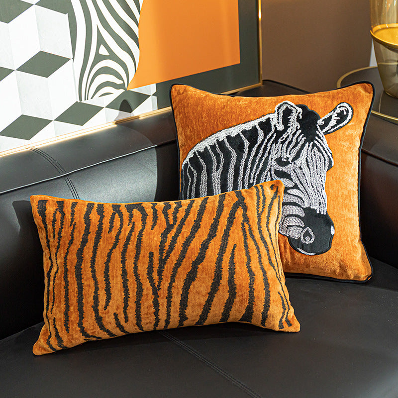 HKM-821523 Nordic Style Embroidered Chenille Throw Pillow Cover - Various Designs Available