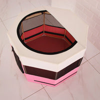 HKM-8218301 Solid Wood Octagonal Cat Kennel with Waterproof 600D Oxford Cloth and Scratch Resistance