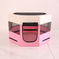 HKM-8218301 Solid Wood Octagonal Cat Kennel with Waterproof 600D Oxford Cloth and Scratch Resistance