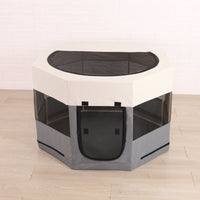HKM-8218301 Solid Wood Octagonal Cat Kennel with Waterproof 600D Oxford Cloth and Scratch Resistance