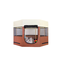 HKM-8218301 Solid Wood Octagonal Cat Kennel with Waterproof 600D Oxford Cloth and Scratch Resistance