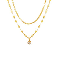 HKM-821843 2024 Hot Sale Wholesale Stainless Steel Chain Lip Chain With CZ Zircon Diamond Dangling O Ring Linked Chain Necklace Women Hot