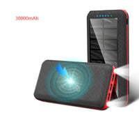 HKM-821843 Wireless Solar Charger Power Bank with LED Flashlight for Mobile Devices, 3 USB Ports, Compatible with iPhone, Xiaomi, Samsung