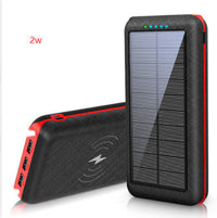 HKM-821843 Wireless Solar Charger Power Bank with LED Flashlight for Mobile Devices, 3 USB Ports, Compatible with iPhone, Xiaomi, Samsung