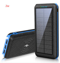 HKM-821843 Wireless Solar Charger Power Bank with LED Flashlight for Mobile Devices, 3 USB Ports, Compatible with iPhone, Xiaomi, Samsung